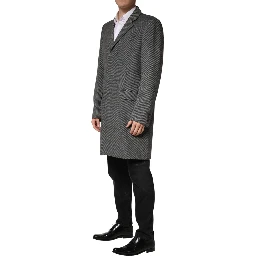 Gray Single Breasted Men Trench Coat Jacket
