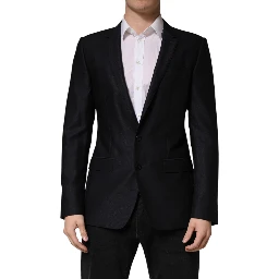 Black MARTINI Single Breasted Jacket Blazer