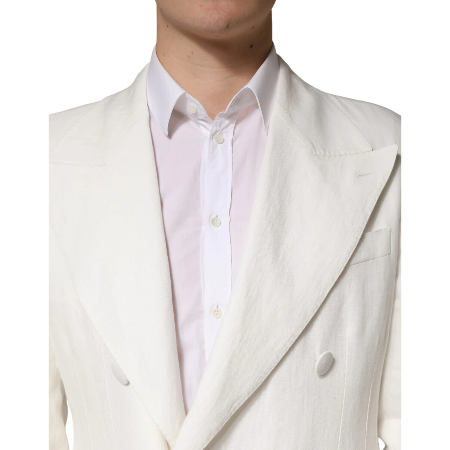 White Double Breasted Men Trench Coat Jacket