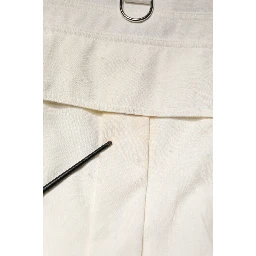 White Cotton Cargo Men Vest Coat Jacket