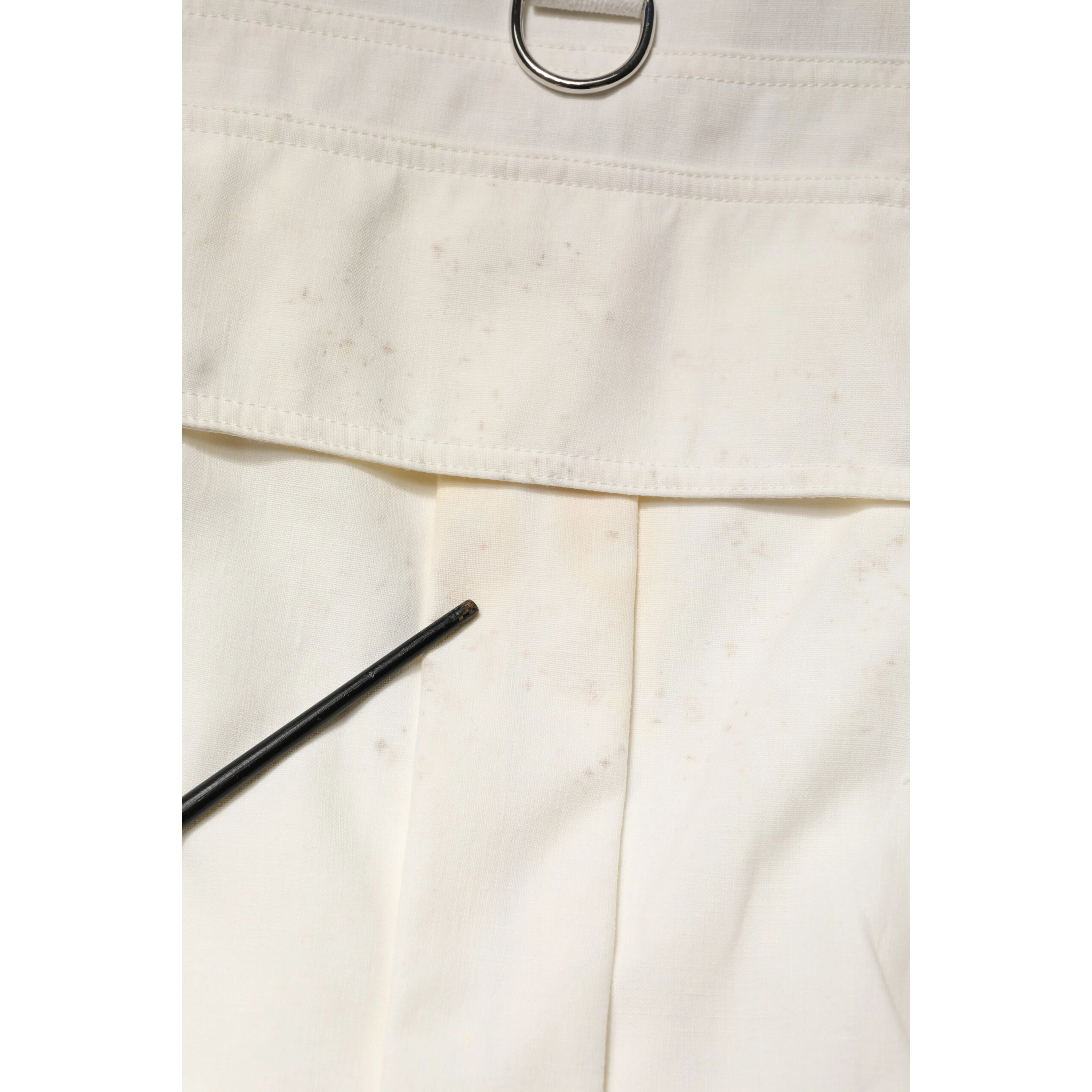 White Cotton Cargo Men Vest Coat Jacket