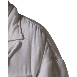 White Silk Padded Parka Men Coat Jacket