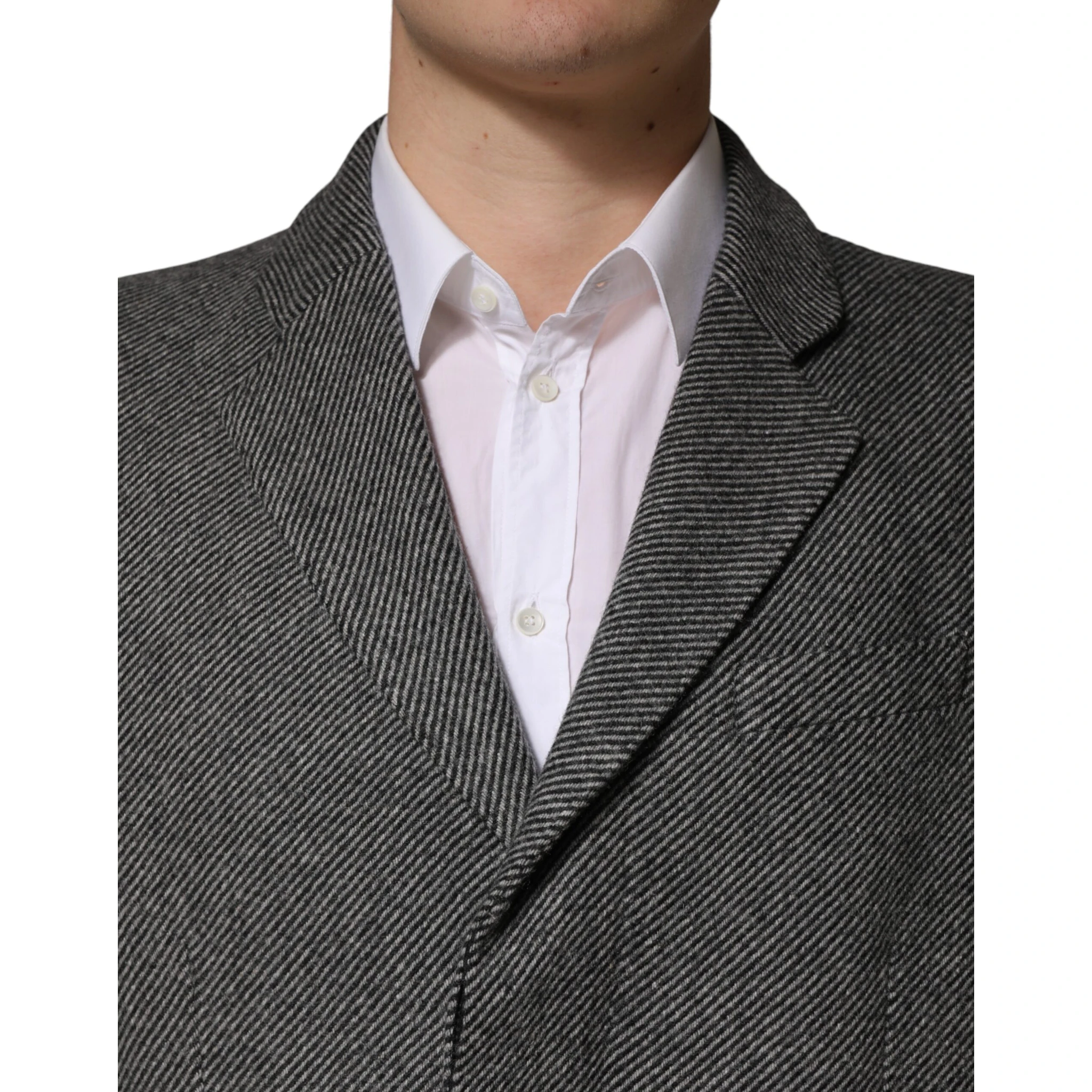 Gray Single Breasted Men Trench Coat Jacket