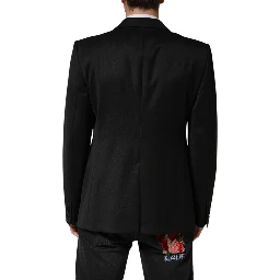 Black Wool Single Breasted Jacket Blazer