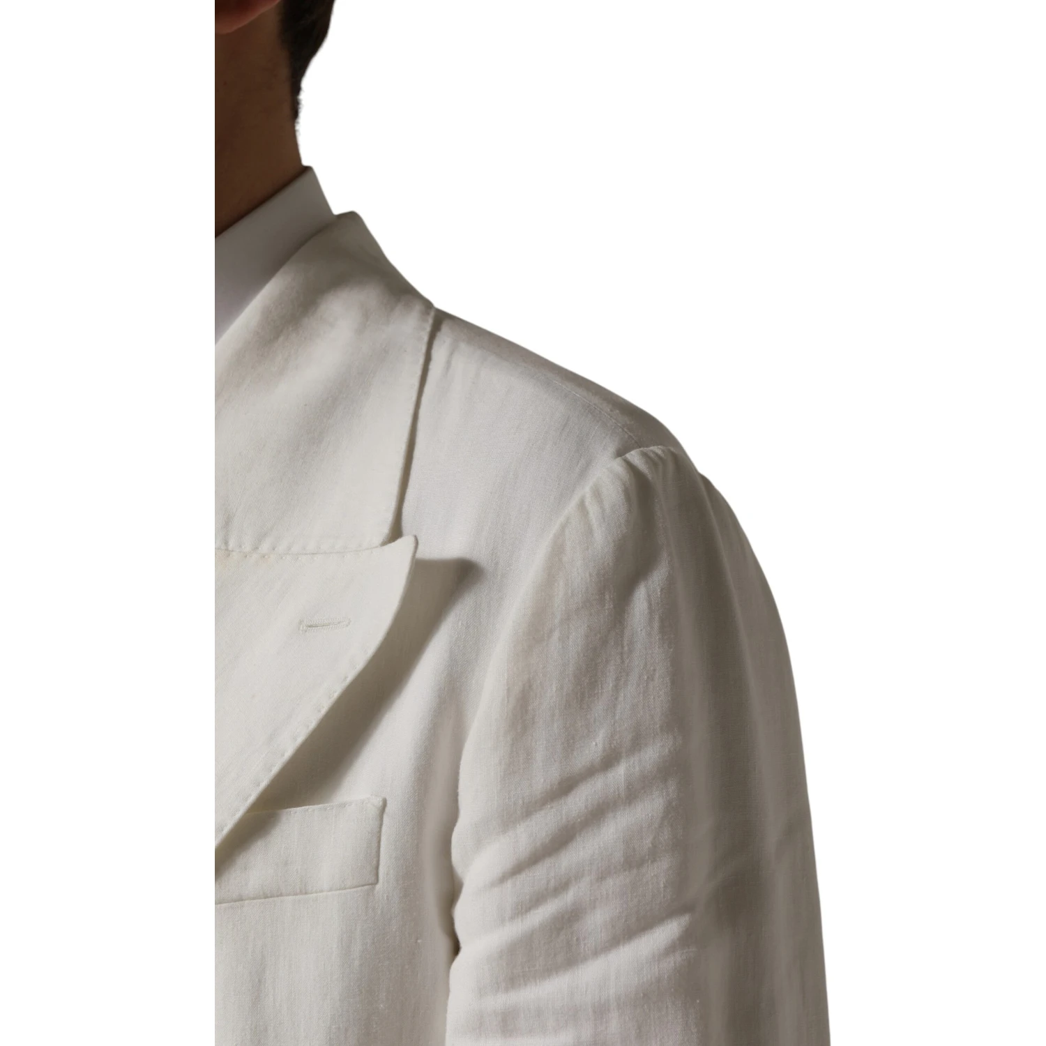 White Double Breasted Men Trench Coat Jacket