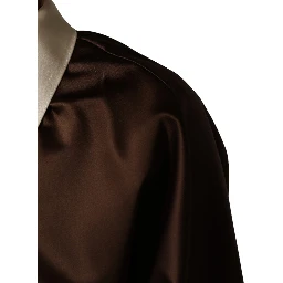 Brown Cream Lounge Belted Bathrobe Jacket