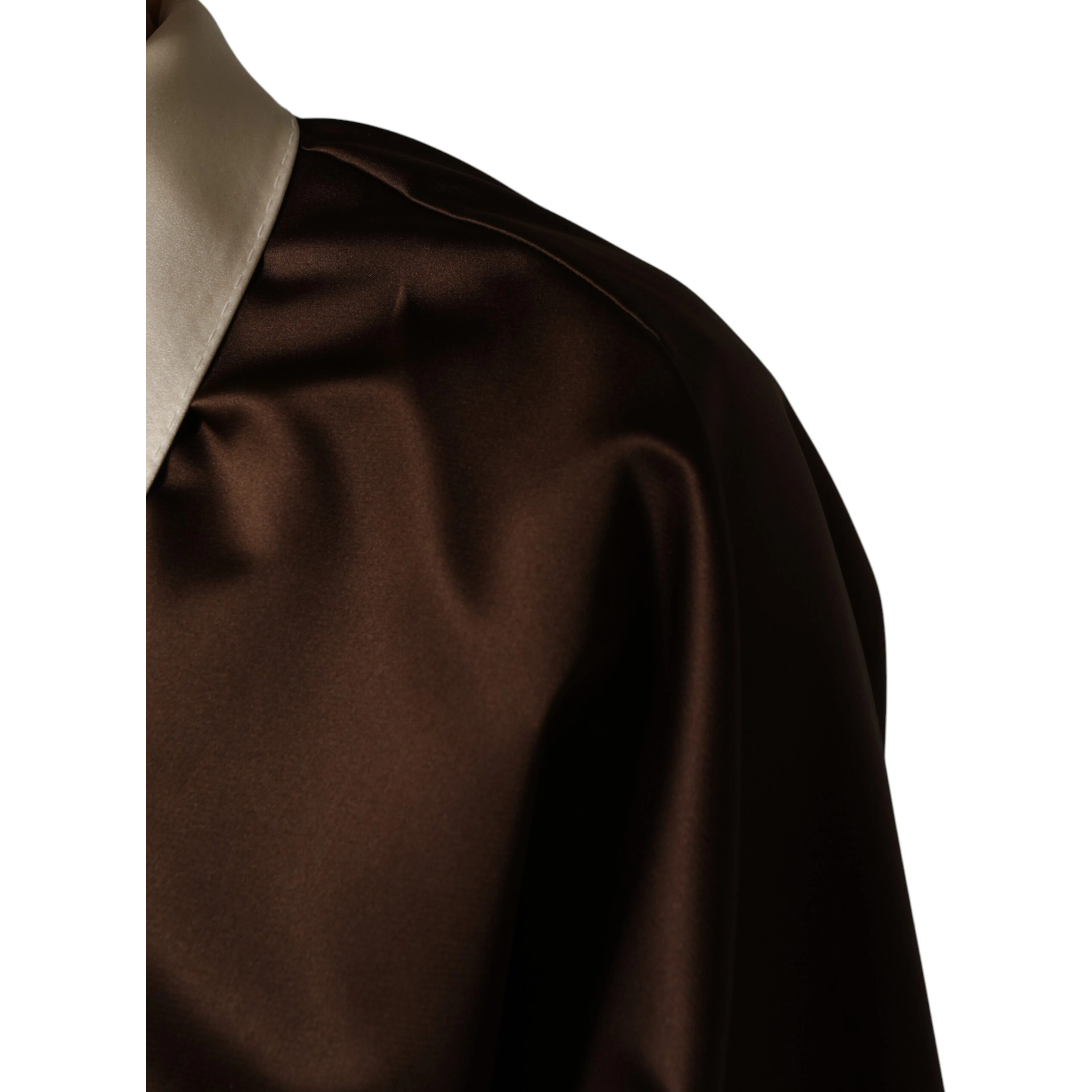 Brown Cream Lounge Belted Bathrobe Jacket