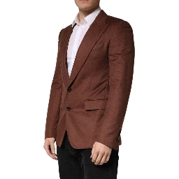 Brown Cashmere Single Breasted Jacket Blazer