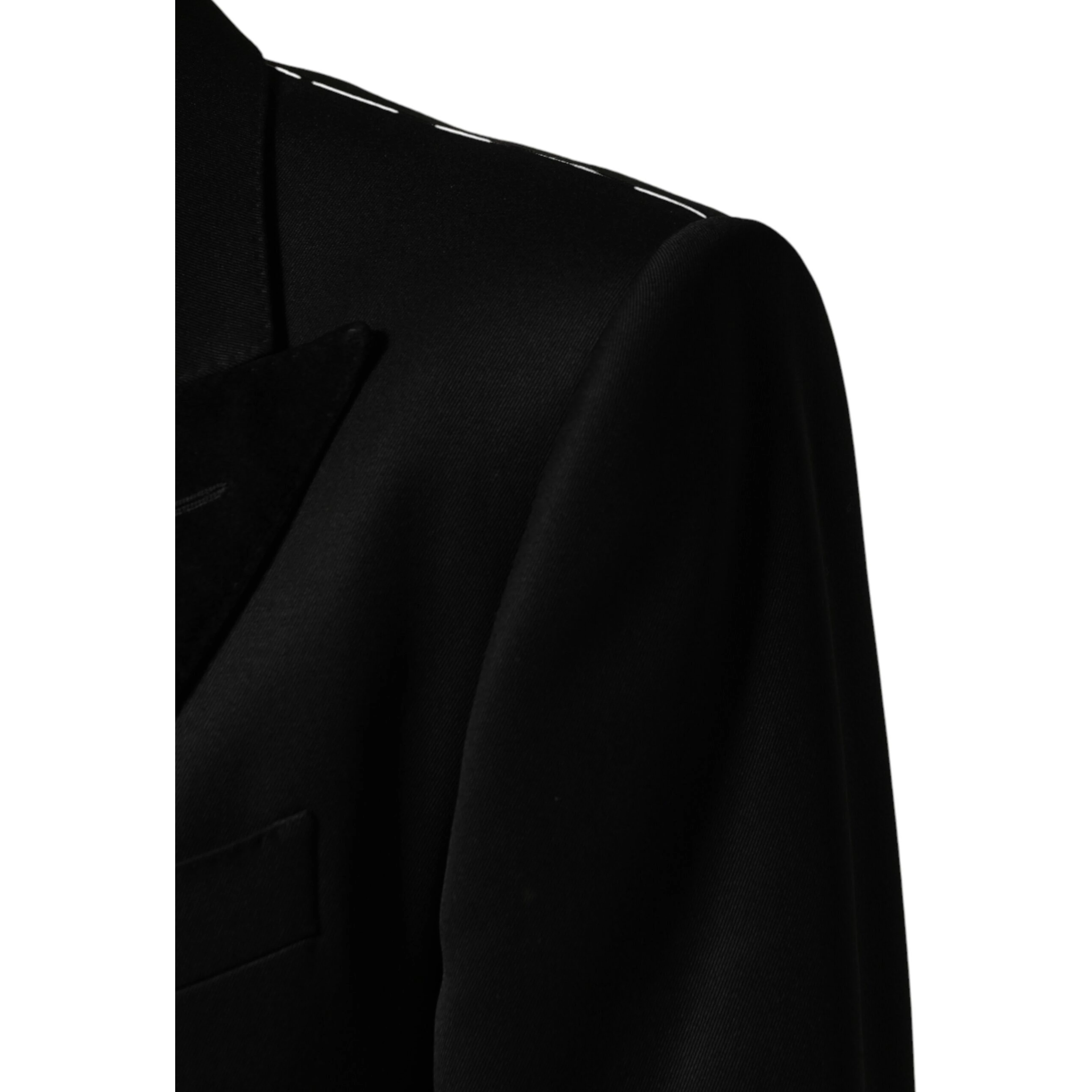Black Wool Single Breasted Jacket Blazer