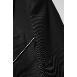 Black Wool Single Breasted Jacket Blazer