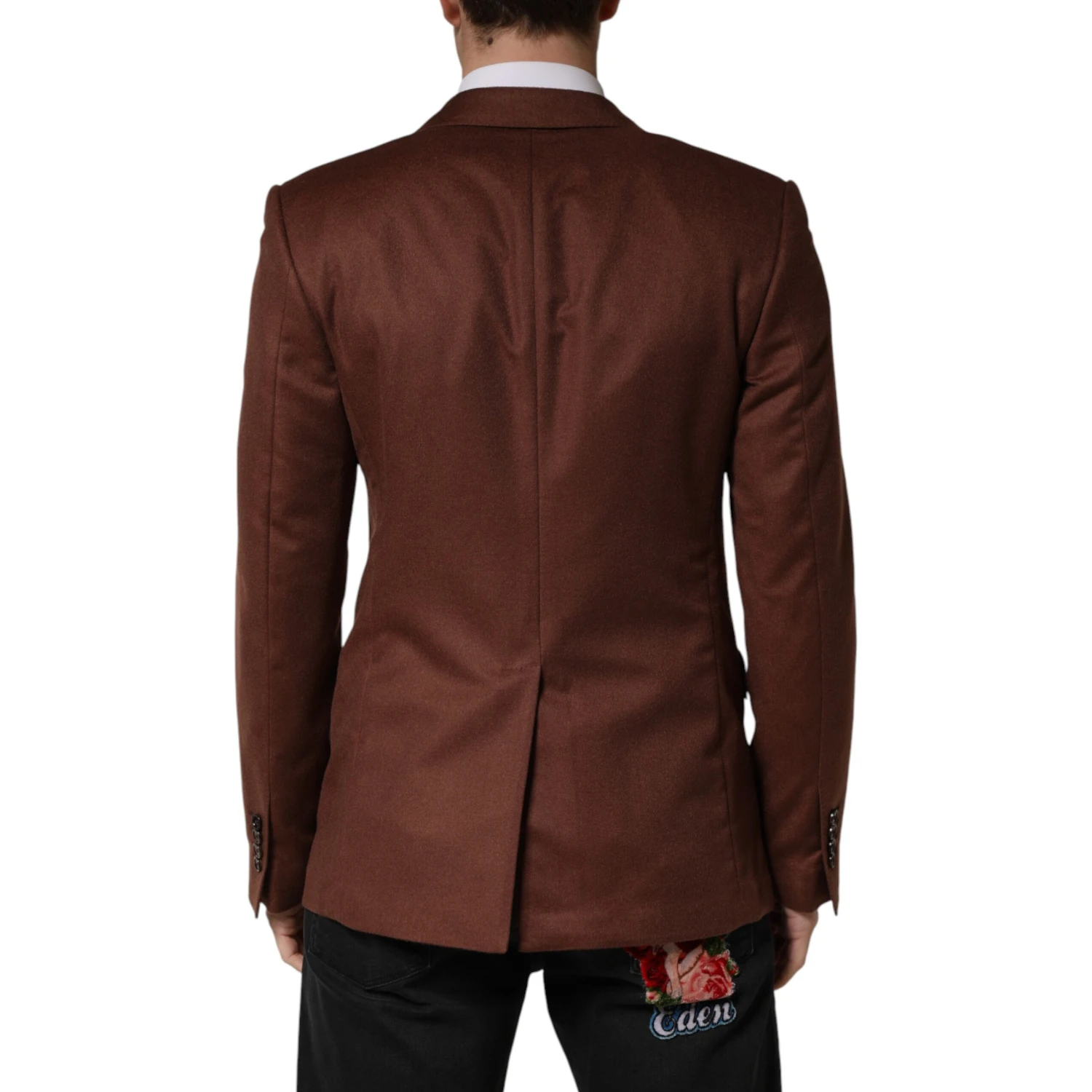 Brown Cashmere Single Breasted Jacket Blazer
