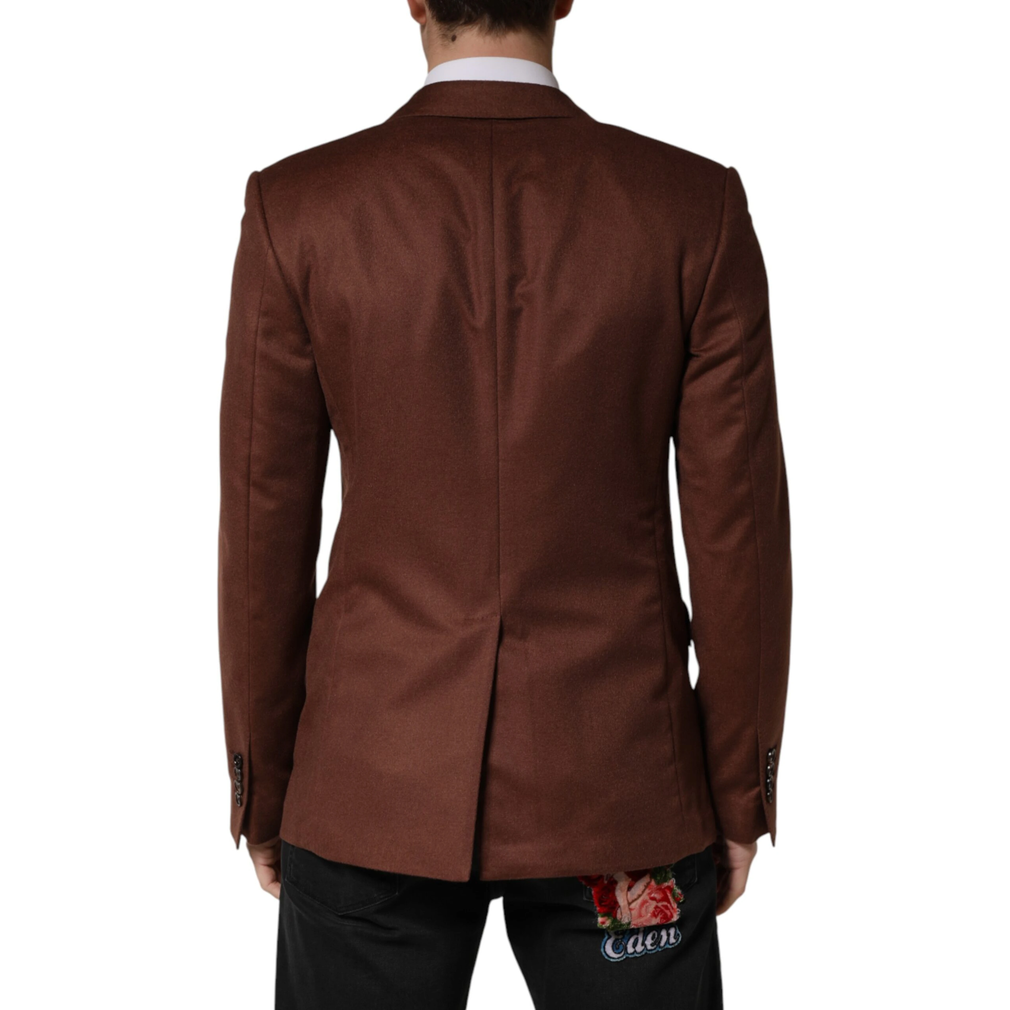 Brown Cashmere Single Breasted Jacket Blazer