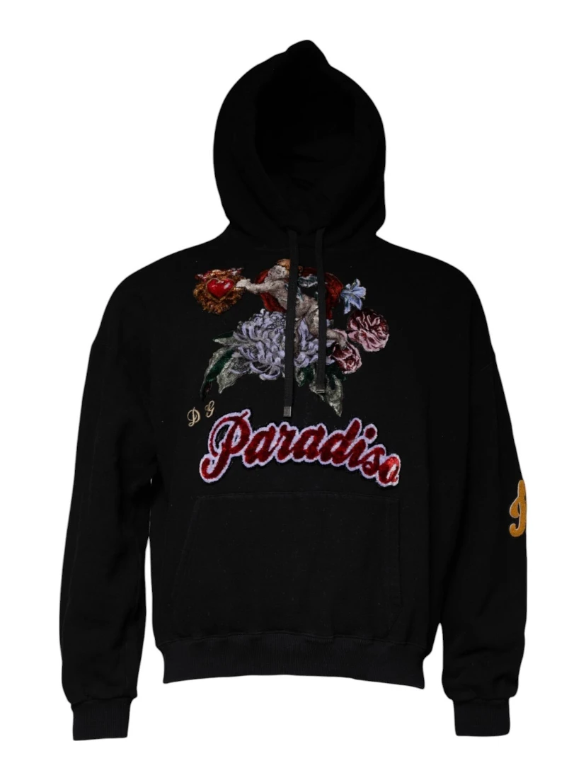 Black Paradiso Hooded Men Sweatshirt Sweater
