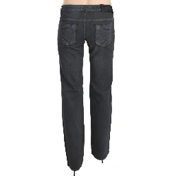 Gray Low Waist Straight Denim Pants Jeans
