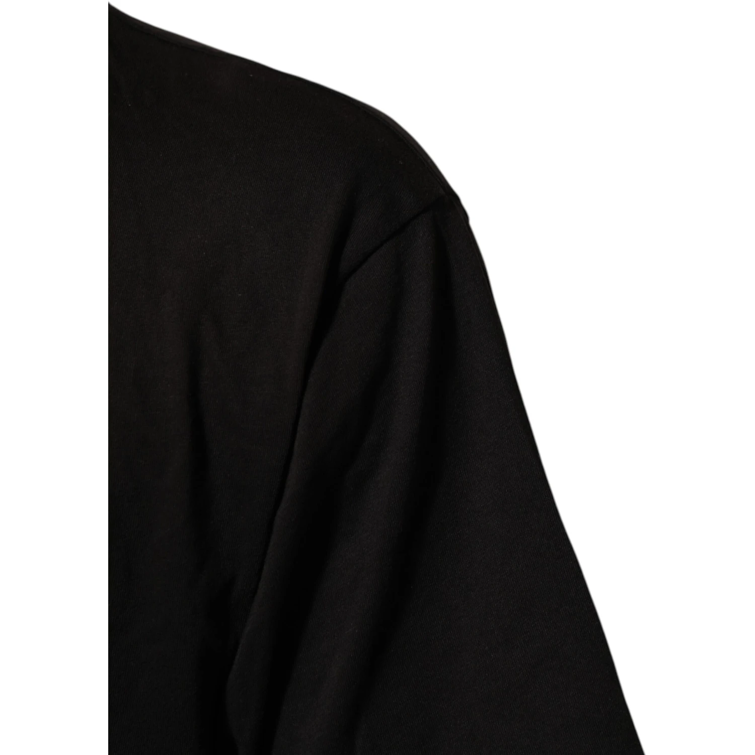Black Logo Print Cotton Crew Neck T-shirt
