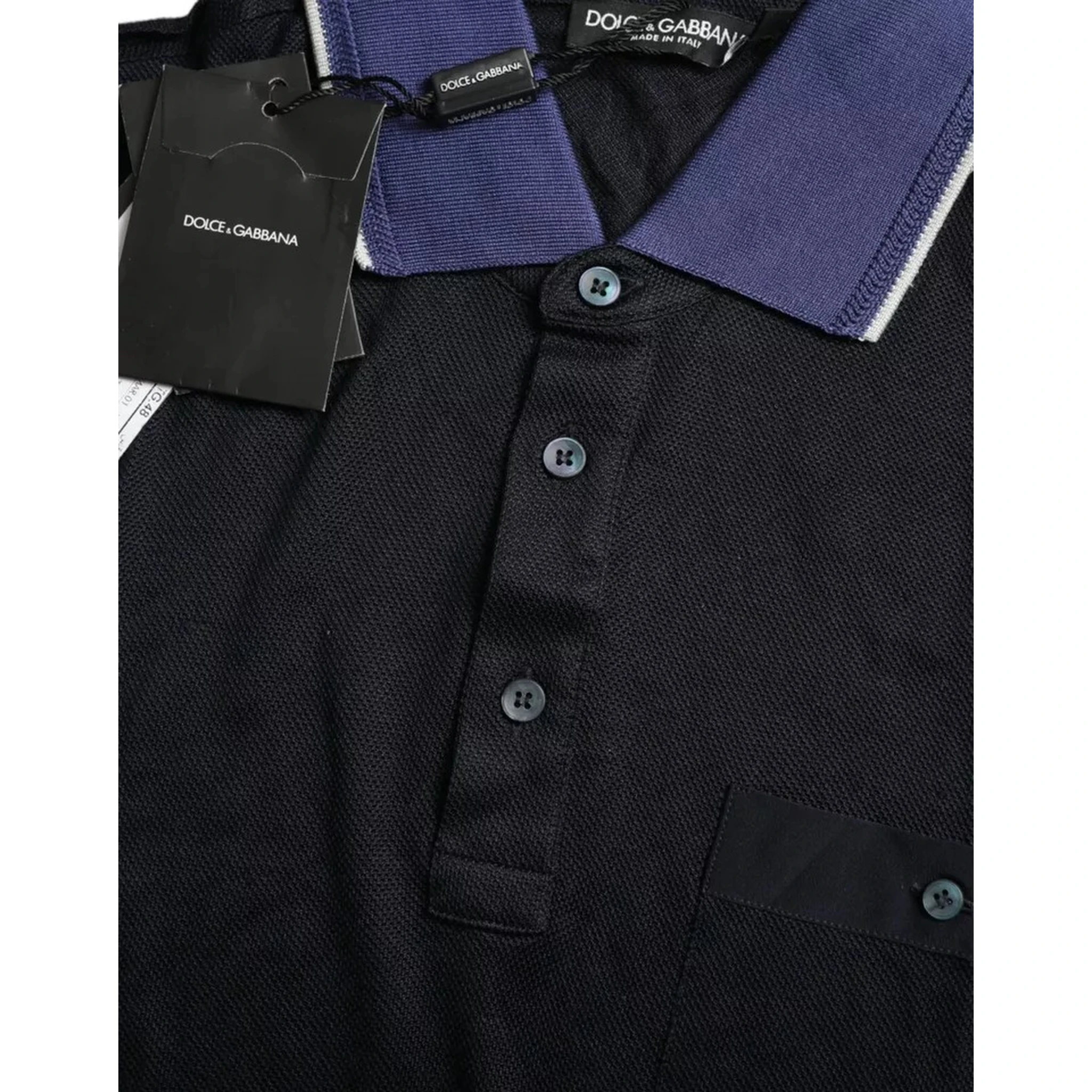 Polo Navy Blue Collared Silk Men T-shirt
