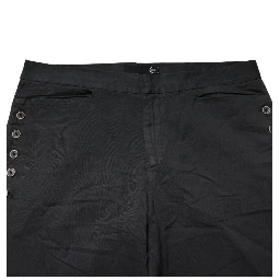 Black Straight Fit Mid Waist Denim Trouser Jeans