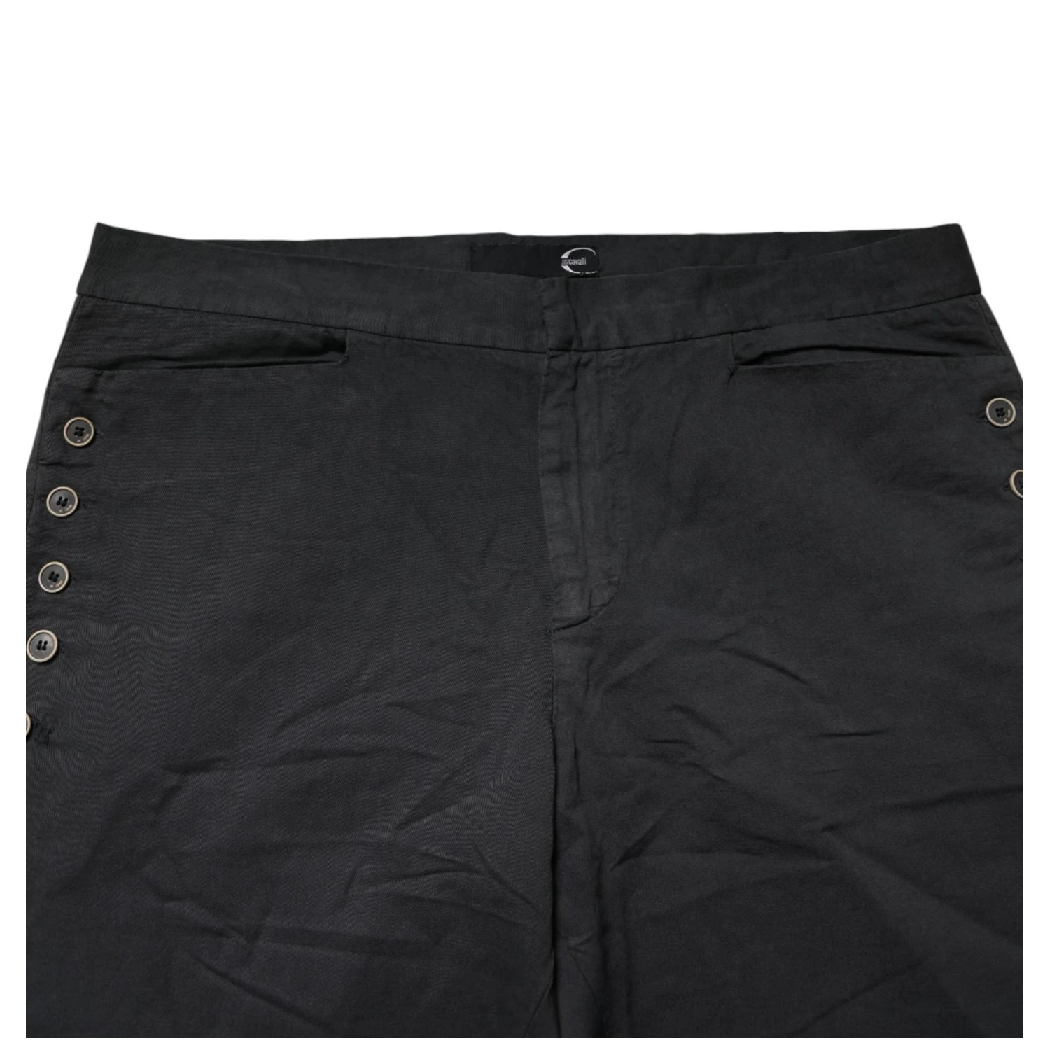 Black Straight Fit Mid Waist Denim Trouser Jeans