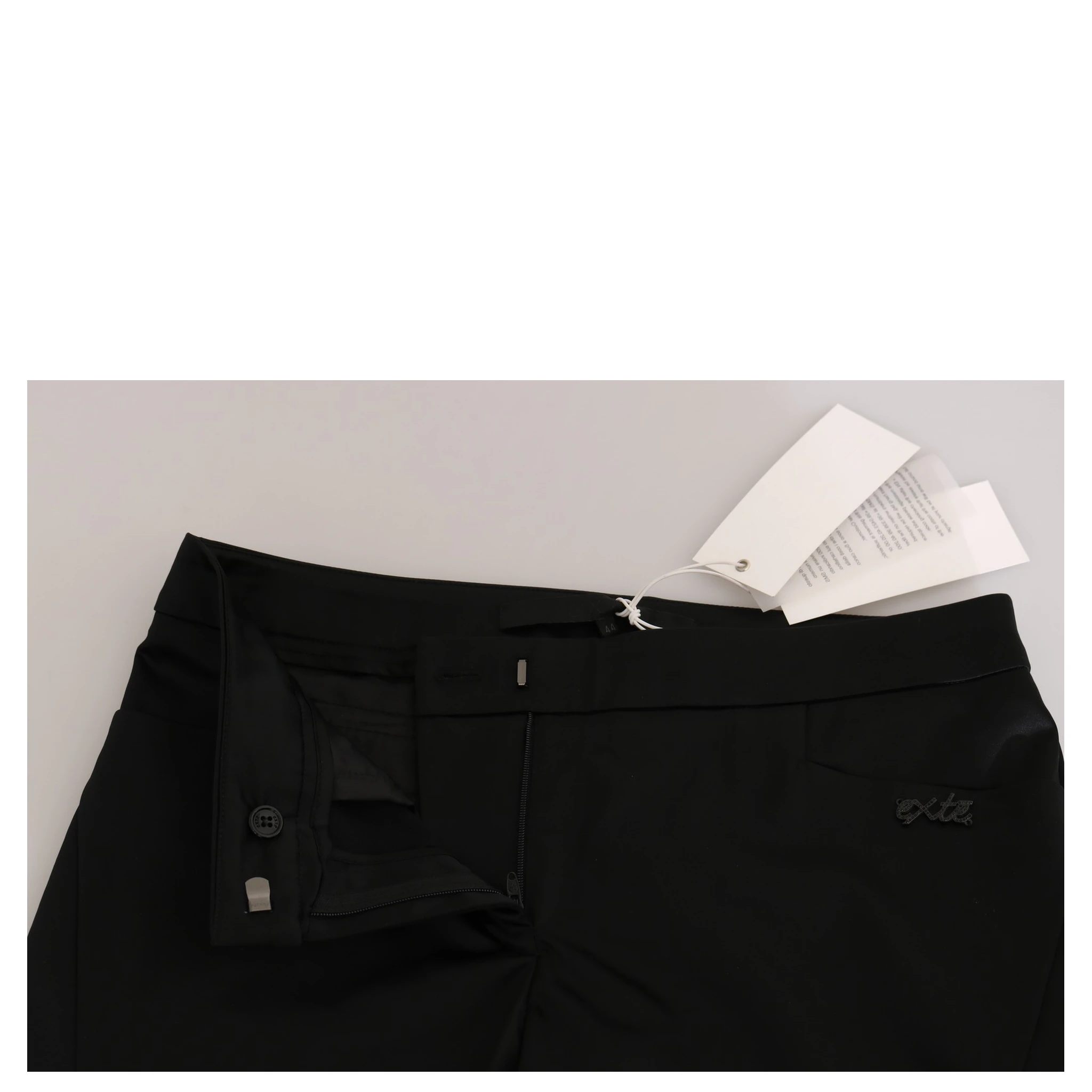 Black Mid Waist Skinny Dress Formal Trousers Pants
