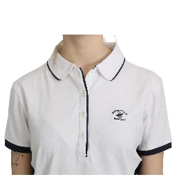 Cotton White Collared Short Sleeve Top