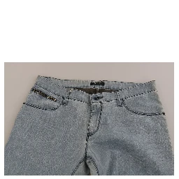 Light Blue Mid Waist Skinny Denim Jeans