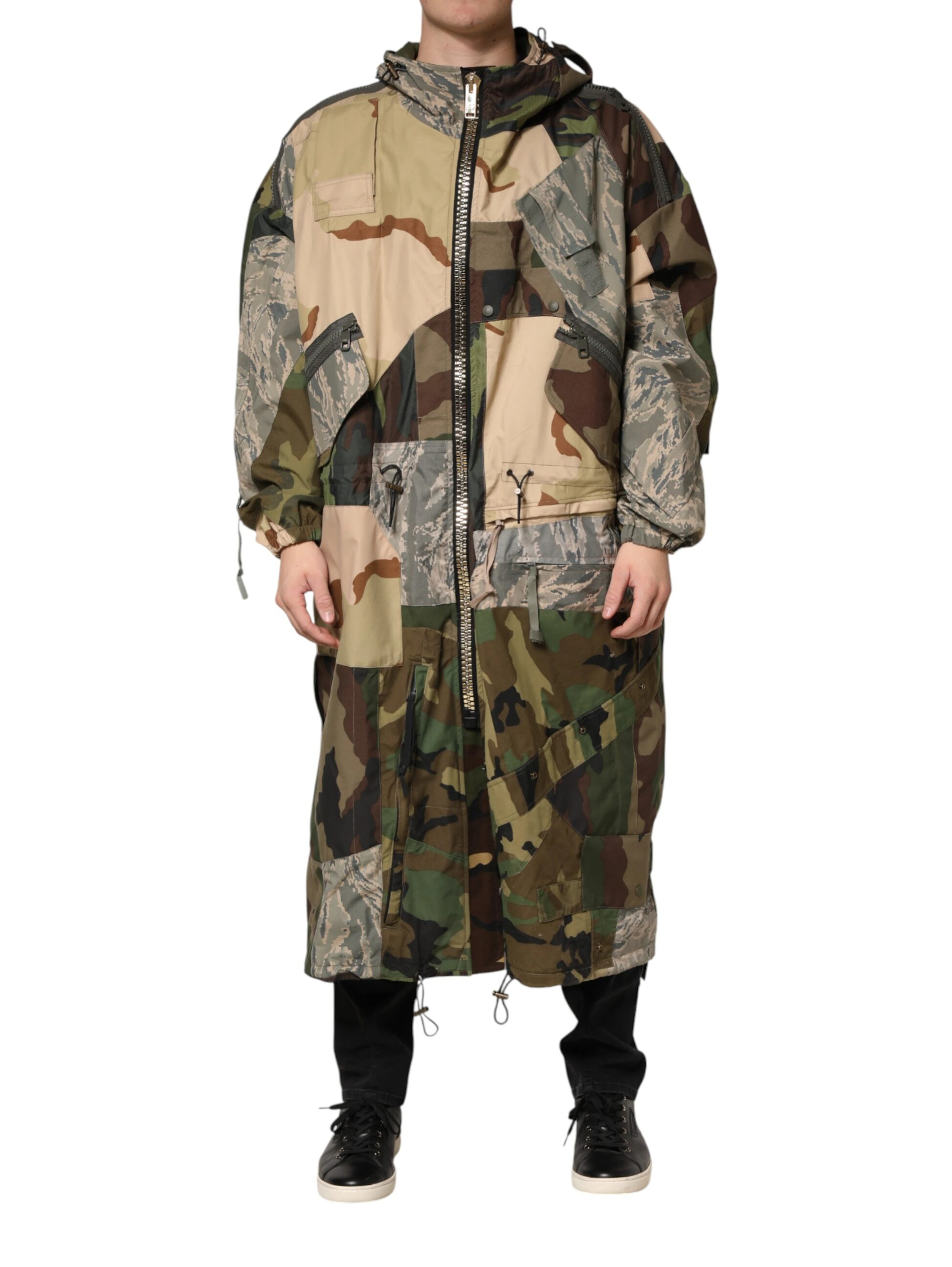 Multicolor Camouflage Hooded RainCoat Jacket