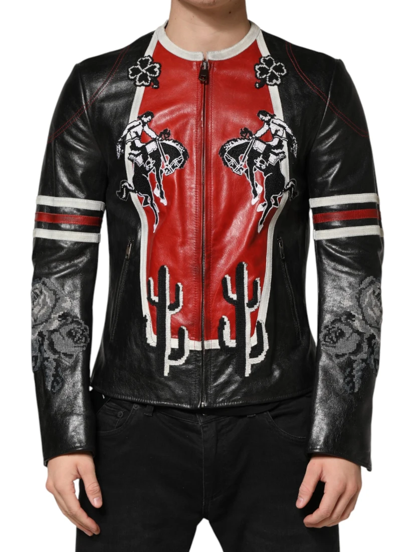 Multicolor Guns n' Roses Full Zip Men Biker Jacket