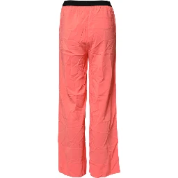 Neon Pink High Waist Straight Wide Leg Trouser Pants
