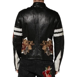 Black Guns n' Roses FullZip Men Biker Jacket
