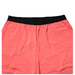 Neon Pink High Waist Straight Wide Leg Trouser Pants