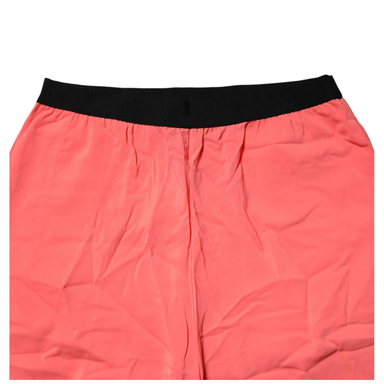Neon Pink High Waist Straight Wide Leg Trouser Pants