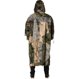 Multicolor Camouflage Hooded RainCoat Jacket