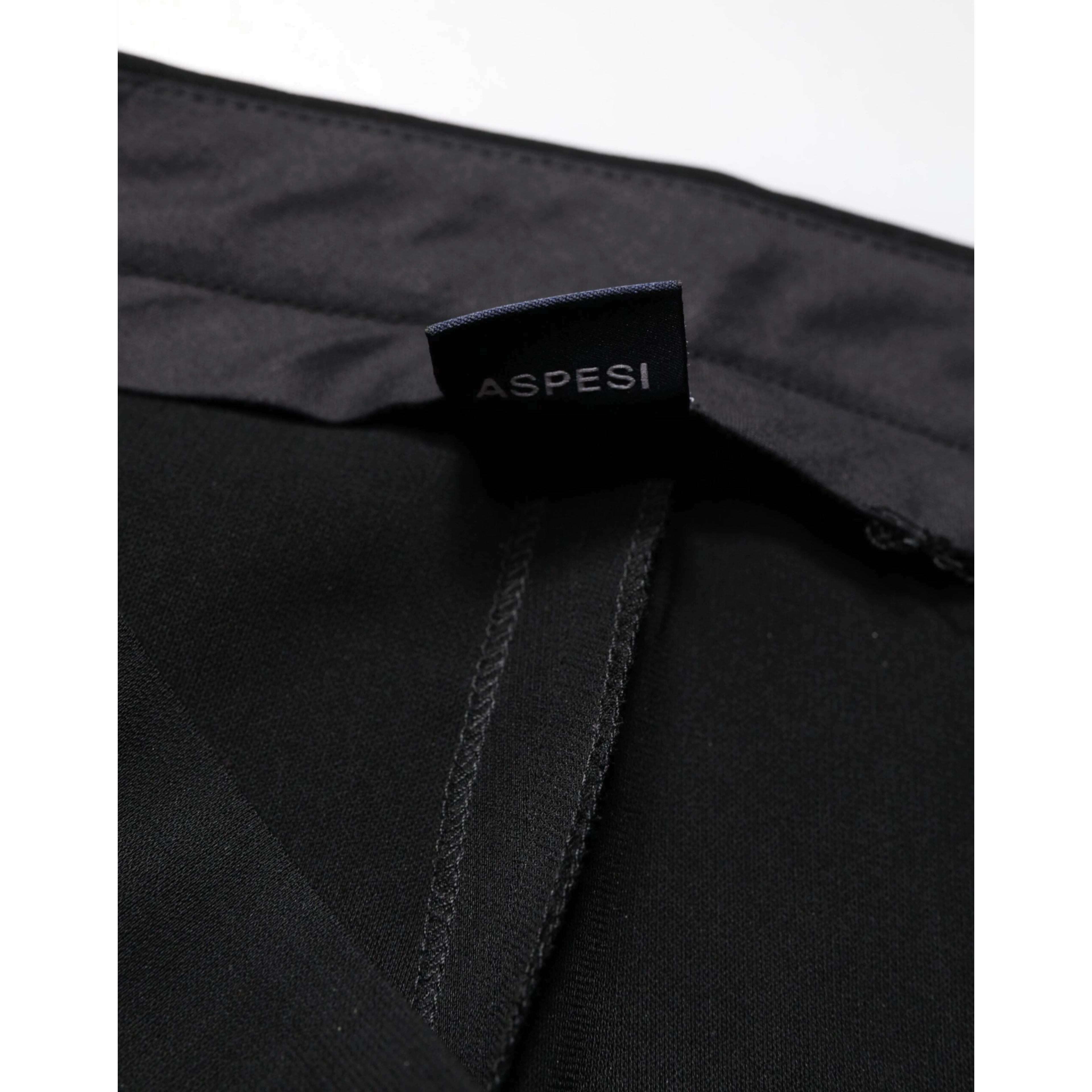Black High Waist Zip Straight Chino Trouser Pants