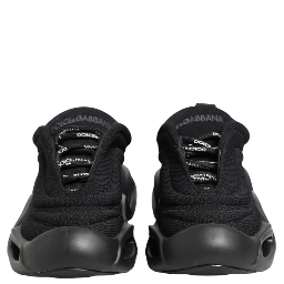 Black Slip On Low Top Wave Sneakers Shoes