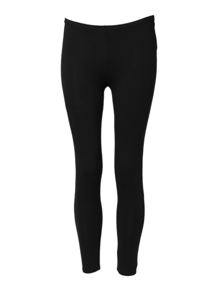 Black Skinny Mid Waist Leggings Cropped Trouser Pants