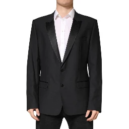 Black MARTINI Single Breasted Jacket Blazer