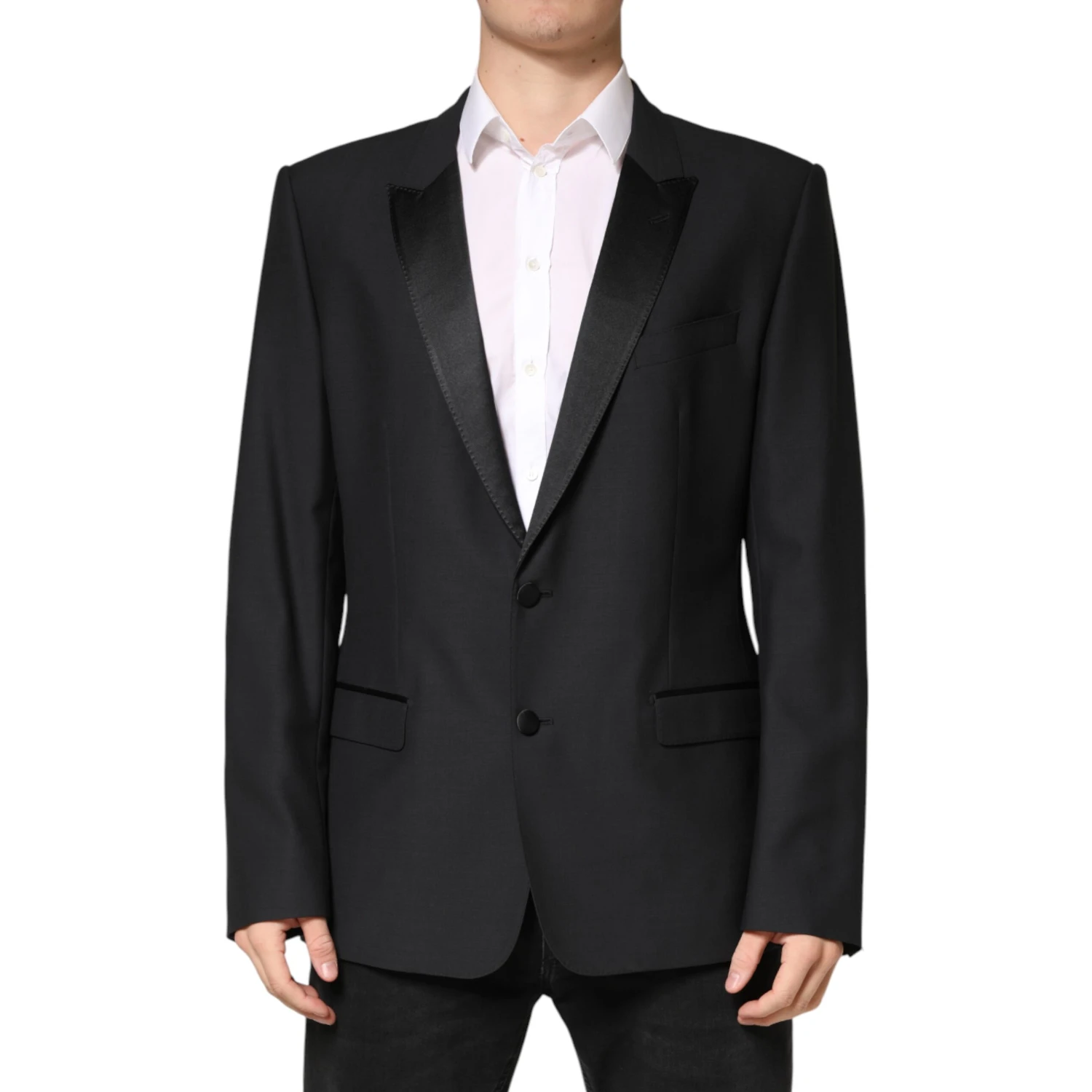 Black MARTINI Single Breasted Jacket Blazer