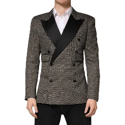 Gray Double Breasted 2 Button Jacket Blazer