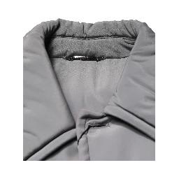 Gray Acetate Padded Collared Coat Jacket