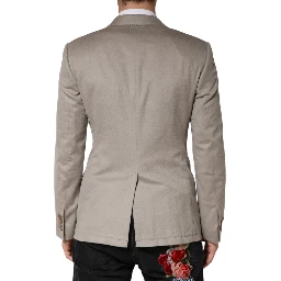 Gray Cashmere Single Breasted Jacket Blazer