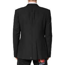 Black MARTINI Single Breasted Jacket Blazer