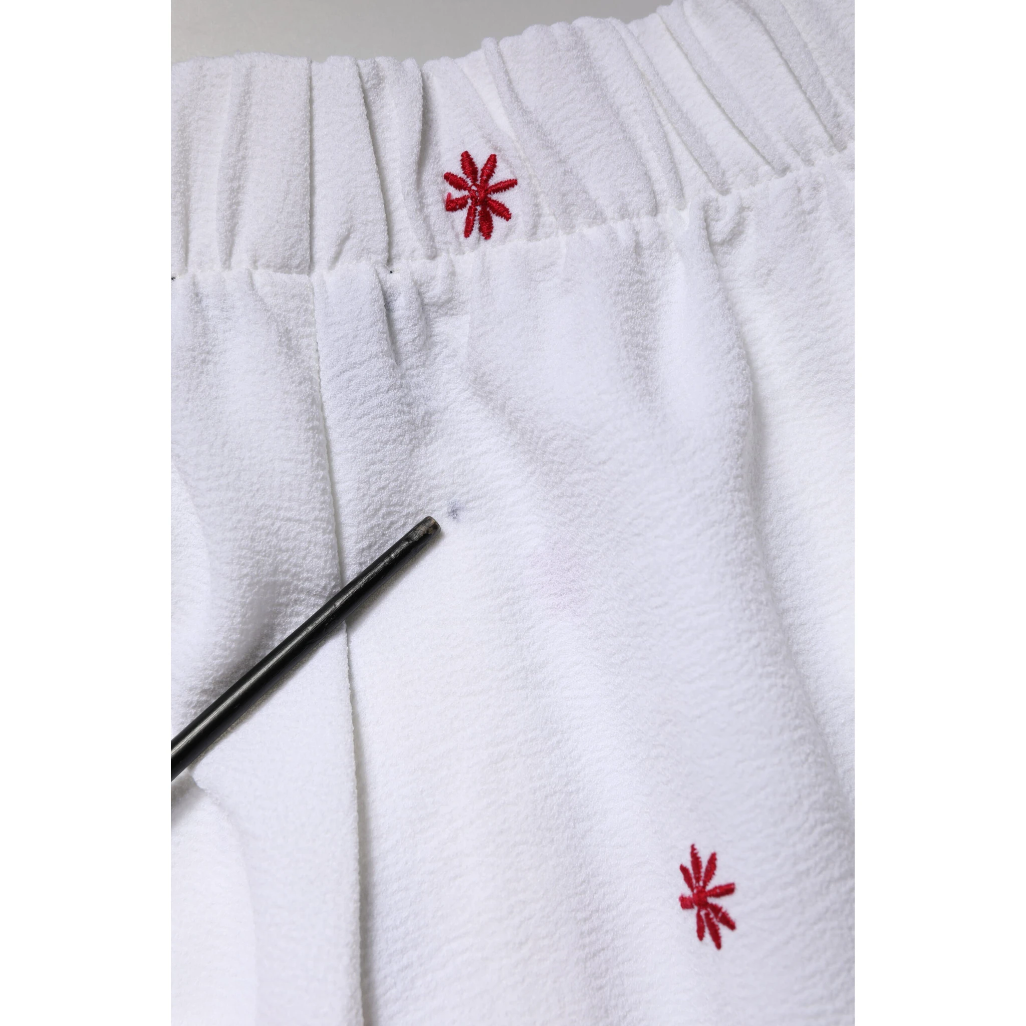 White Floral Tapered High Waist Cropped Pants