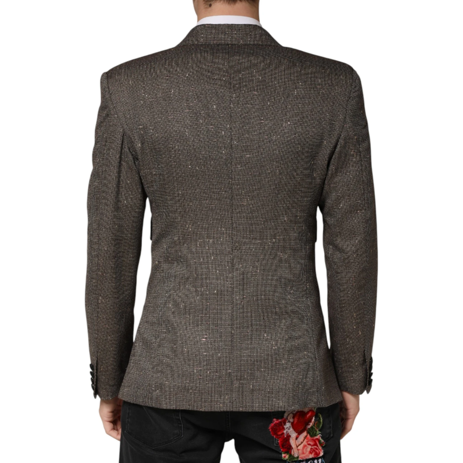 Gray Double Breasted 2 Button Jacket Blazer