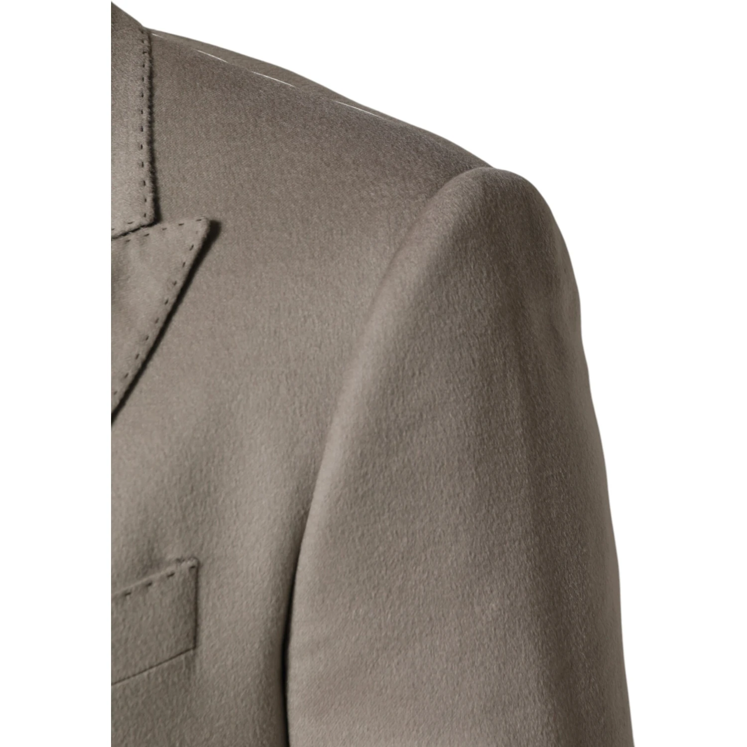 Gray Cashmere Single Breasted Jacket Blazer