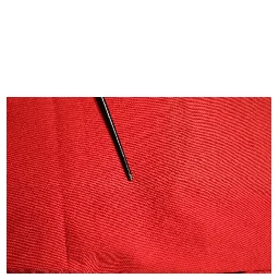 Red Flared Mid Waist Chino Casual Trouser Pants