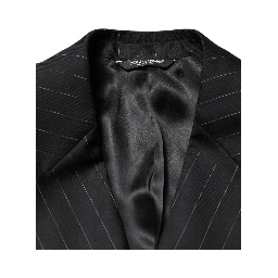Black Stripes Double Breasted 2Button Blazer