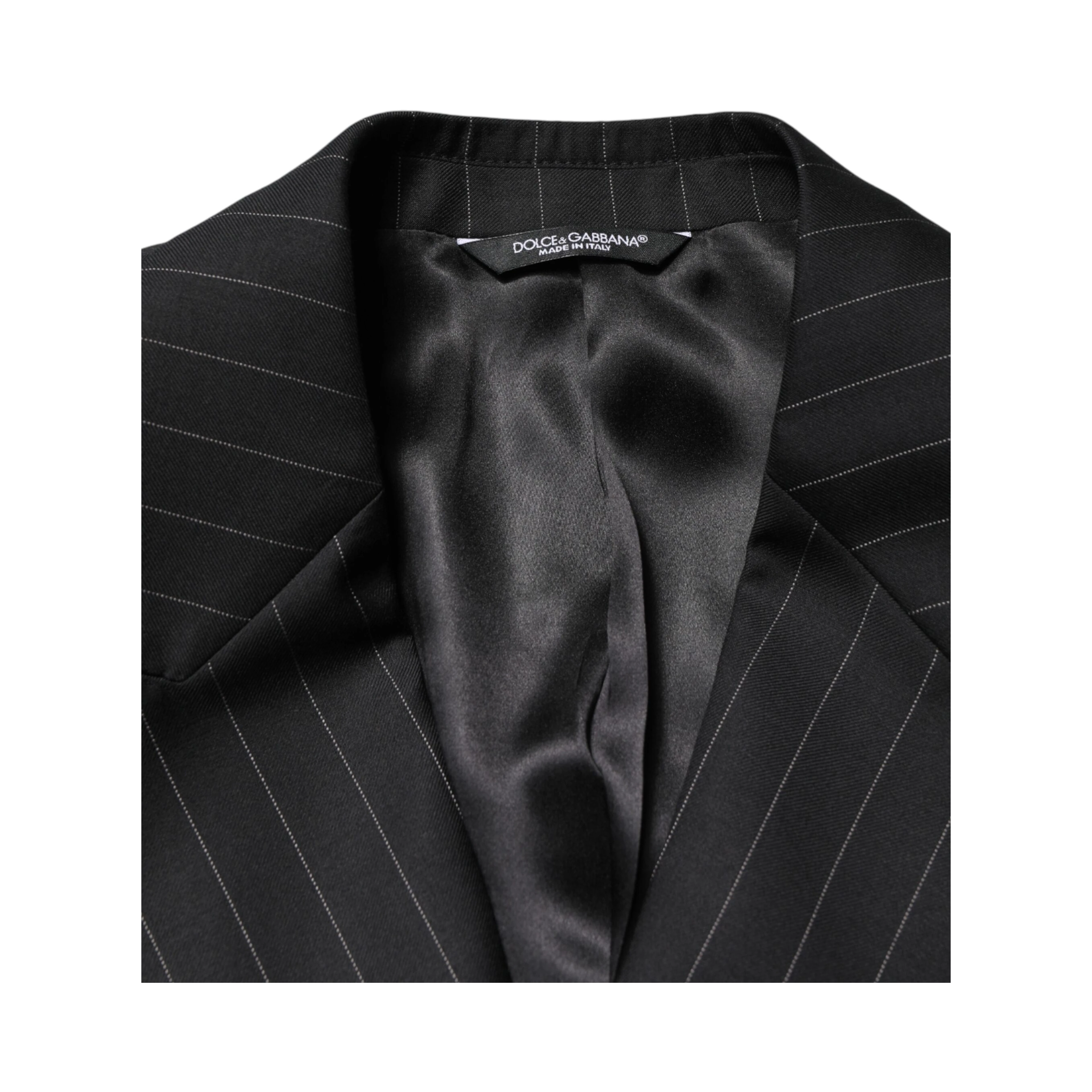 Black Stripes Double Breasted 2Button Blazer