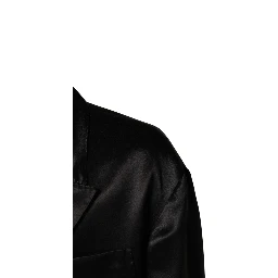 Black Silk Double Breasted 2 Button Blazer