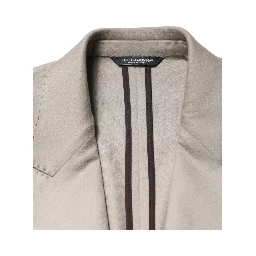 Gray Cashmere Single Breasted Jacket Blazer