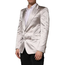 Silver SICILIA Single Breasted Jacket Blazer